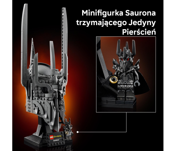 LEGO ICONS 11373 Władca pierścieni: Hełm Saurona - 1489542 - zdjęcie 7